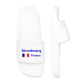 Strasbourg France- Stylish prints - Men’s Pool Sliders - white - Front