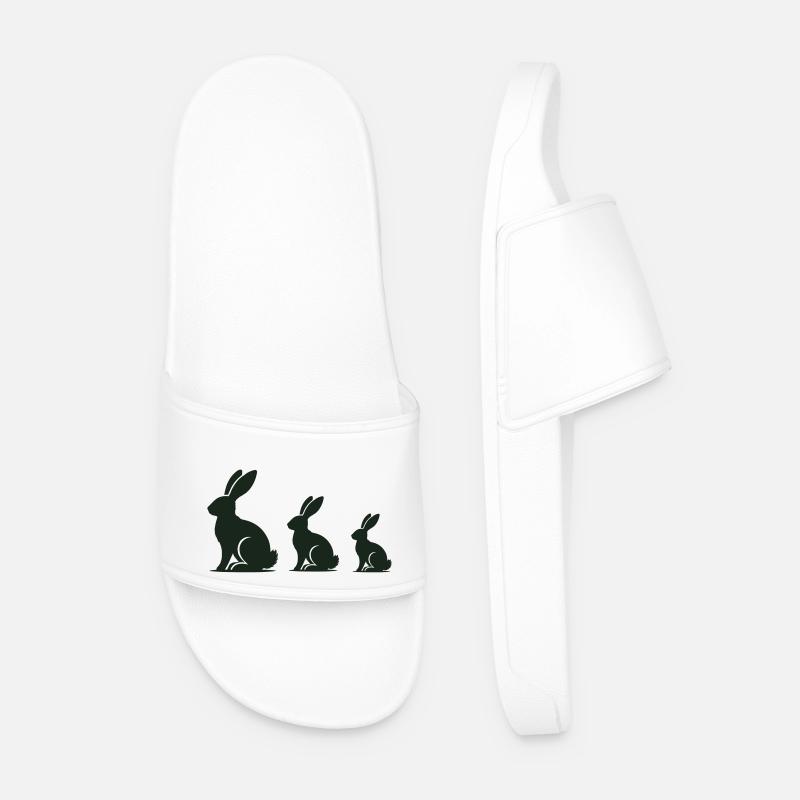 hase rabbit kaninchen - Männer Badelatschen - Weiß