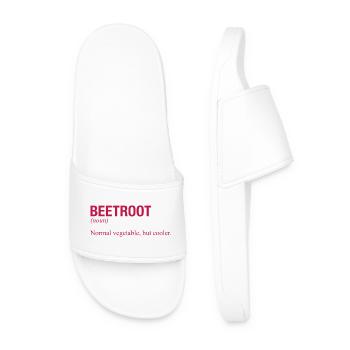 BEETROOT Rote Bete - Men’s Pool Sliders - white - Front