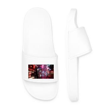 Cyberpunk City3 - Men’s Pool Sliders - white - Front