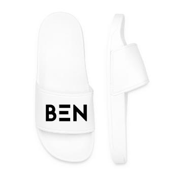 Prénom Ben - Claquettes Homme - blanc - Devant