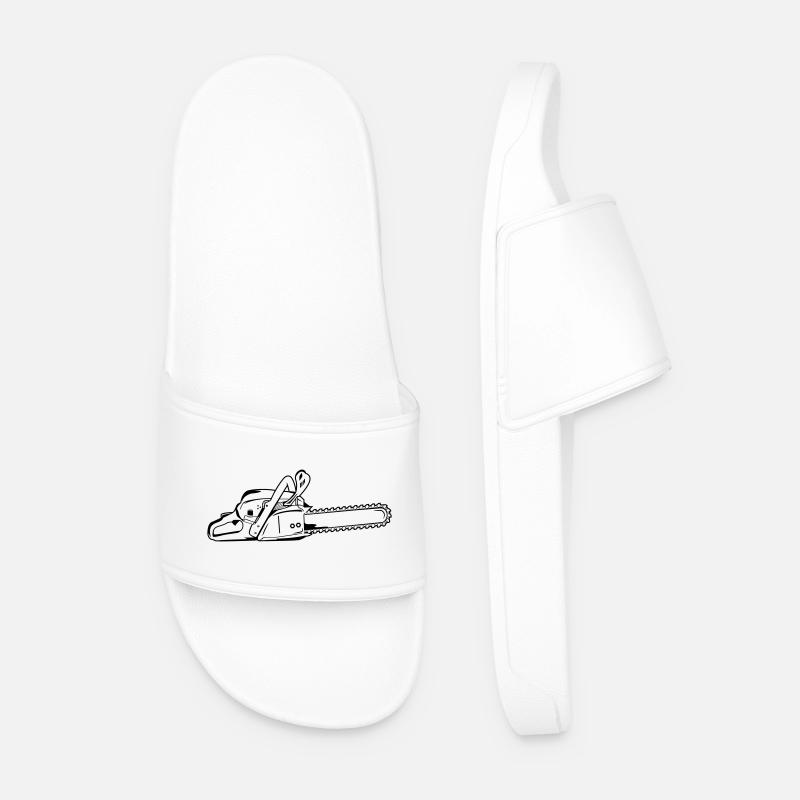 Chainsaw - Men’s Pool Sliders - white
