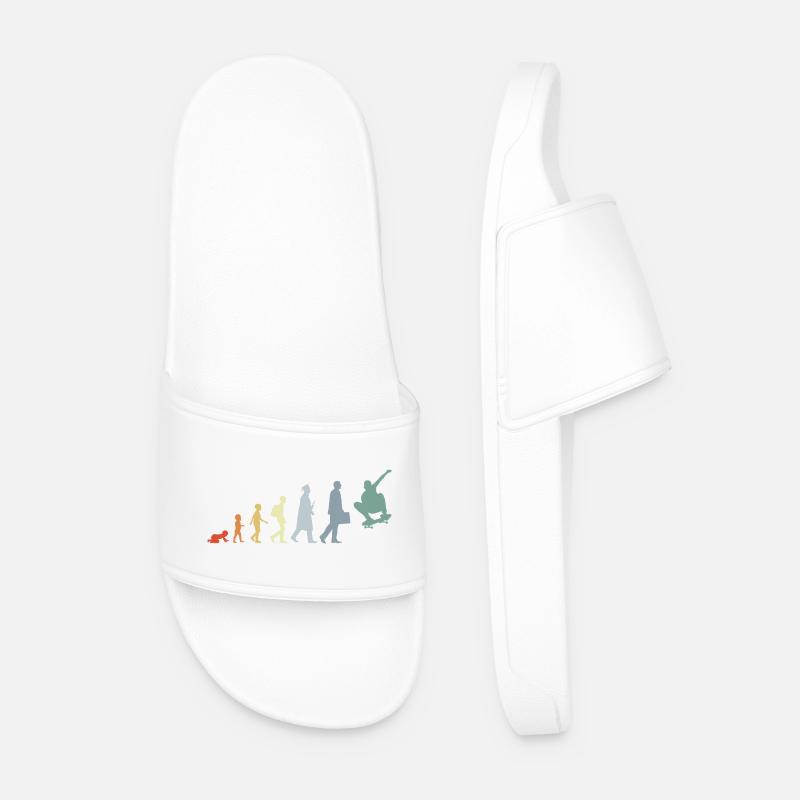 Skateboarder Evolution - Men’s Pool Sliders - white