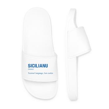Langue sicilienne Sizilianisch - Claquettes Homme - blanc - Devant