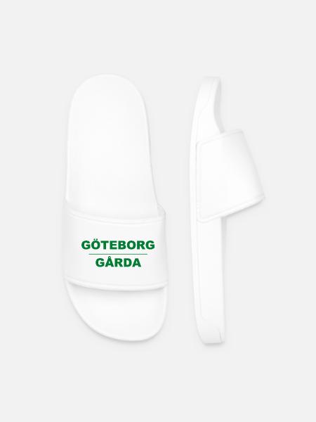 Göteborg Gårda – Green-black design - Men’s Pool Sliders - white