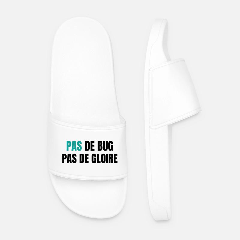 No bugs, no glory - Men’s Pool Sliders - white