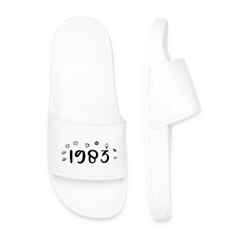 1983 Anniversary 1983 Retro 1983 - Men’s Pool Sliders - white - Front