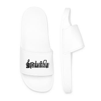 DONNE LA NOTE - Claquettes Homme - blanc - Devant