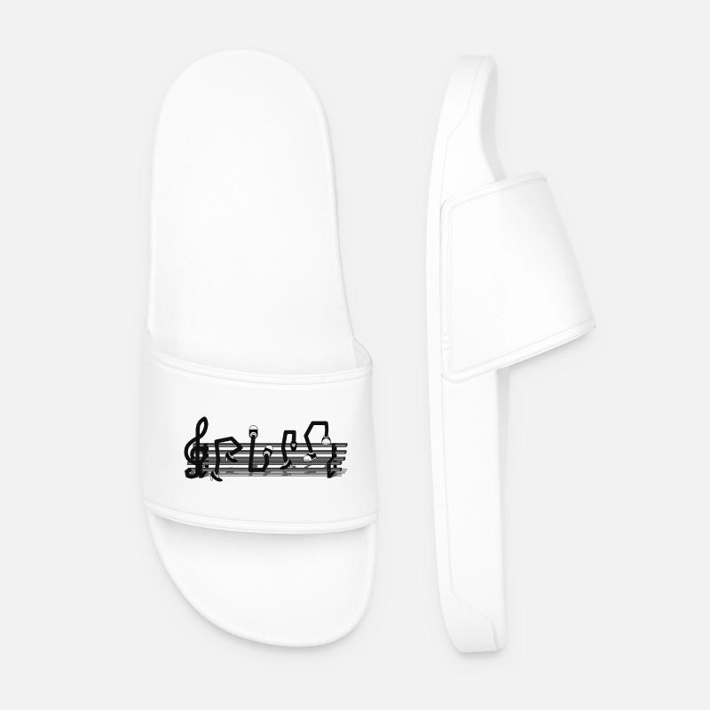GIB DIE NOTE - Männer Badelatschen - Weiß