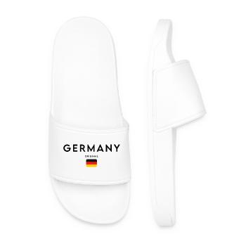 Deutscher Stolz, minimalistisches, elegantes Design - Männer Badelatschen - Weiß - Vorne