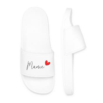 MAMIE. MAMAN. GRAND-MERE. FÊTE DES MÈRES - Claquettes Homme - blanc - Devant