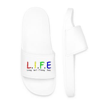 Life - Men’s Pool Sliders - white - Front