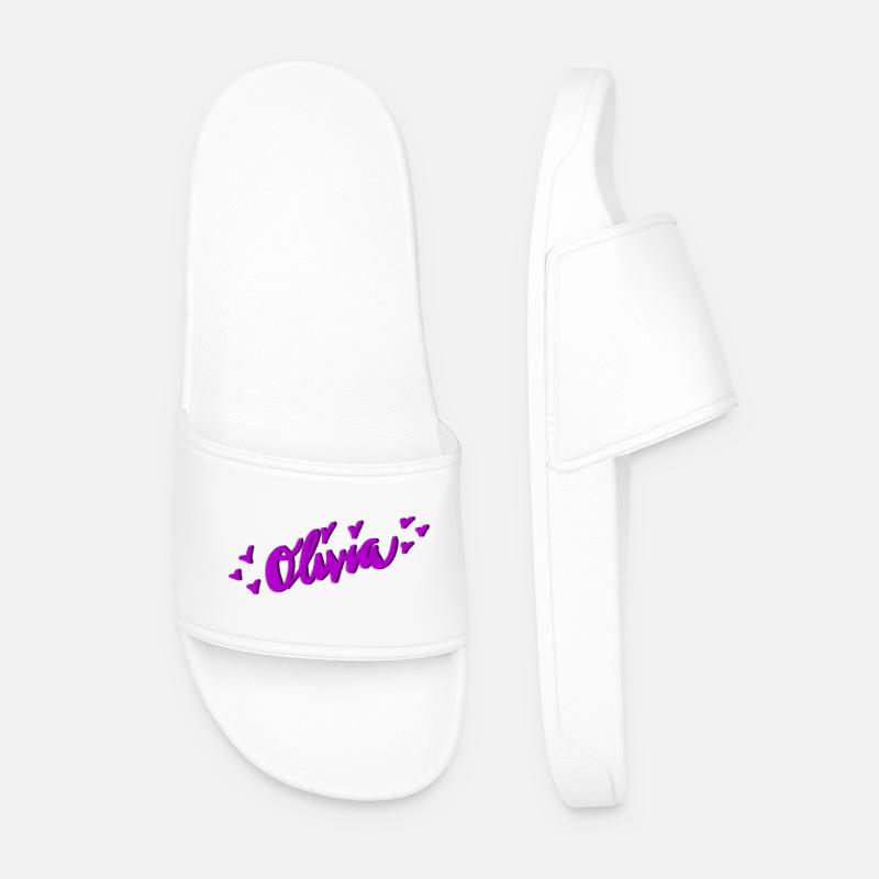 Olivia - Men’s Pool Sliders - white