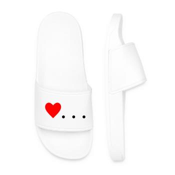 Cœur à trois points – Conception de symboles - Claquettes Homme - blanc - Devant