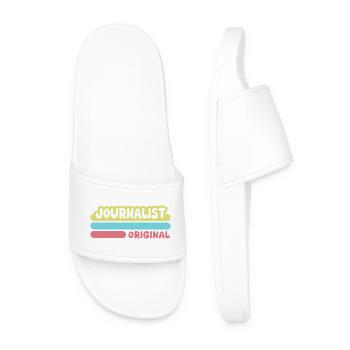 Saying journalist - Men’s Pool Sliders - white - Front