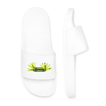 Bicycle Multitool Logo - Men’s Pool Sliders - white - Front