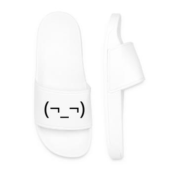 Dry Side Gare (¬_¬) Annoyed Emote - Men’s Pool Sliders - white - Front
