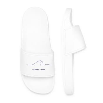 One wave at the time - Men’s Pool Sliders - white - Front