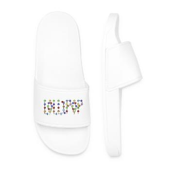 Typographie de la sucette - Claquettes Homme - blanc - Devant