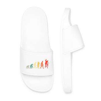 Skateboard Evolution Men's and Boys' Skatboarder - Men’s Pool Sliders - white - Front