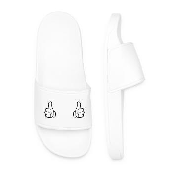 like hand - Men’s Pool Sliders - white - Front