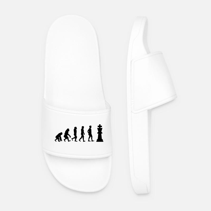 Evolution du jeu d’échecs - Claquettes Homme - blanc