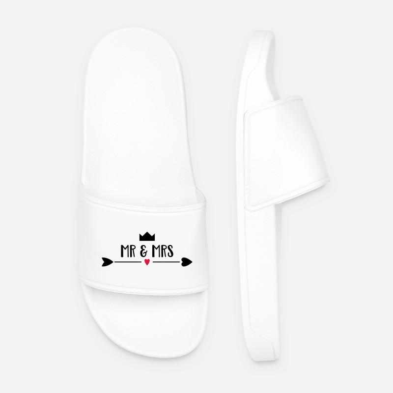 wedding - Men’s Pool Sliders - white