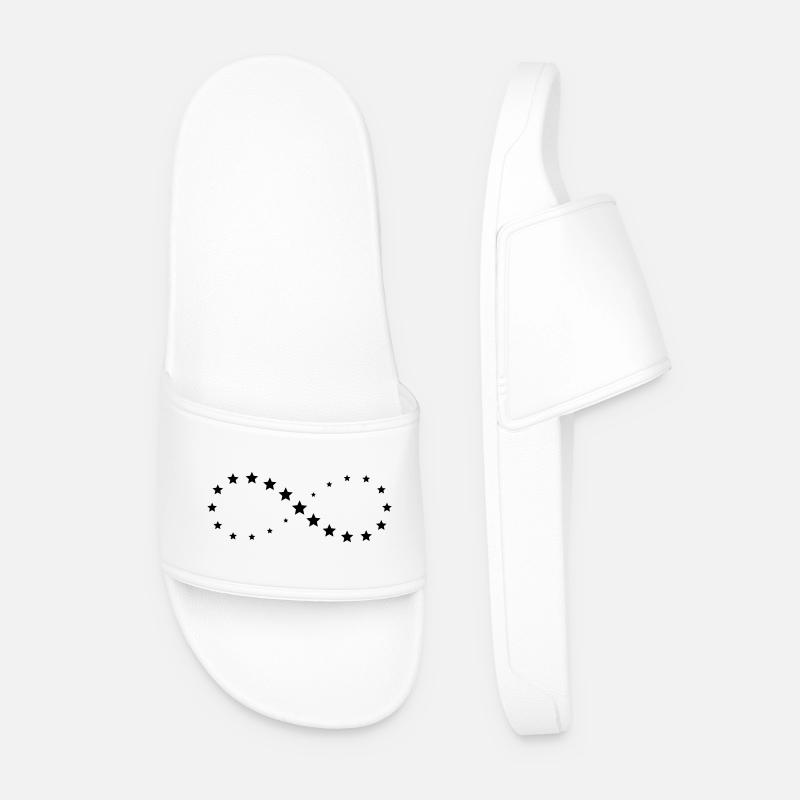 Star stars infinity sign gift luck - Men’s Pool Sliders - white