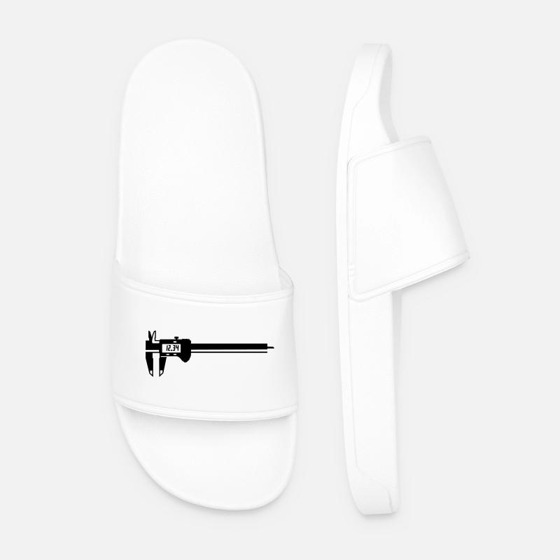 Messschieber - Männer Badelatschen - Weiß