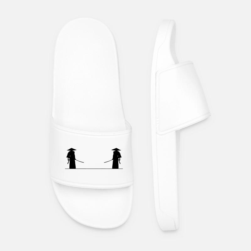 Samurai fight - Men’s Pool Sliders - white