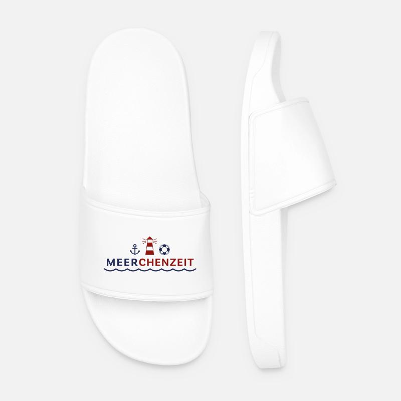 Meerchenzeit - Männer Badelatschen - Weiß