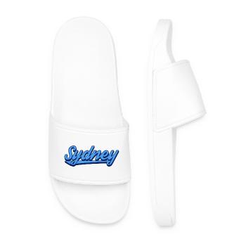 Sydney Ocean Script Logo - Männer Badelatschen - Weiß - Vorne