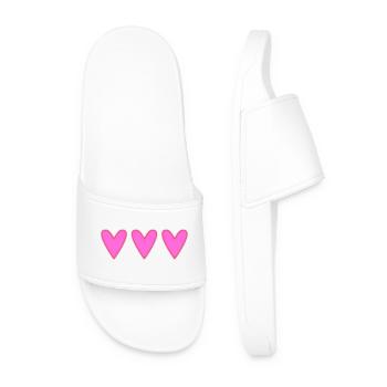 MOM. MOTHER's DAY. HAPPY MOTHER'S DAY. I LOVE YOU - Men’s Pool Sliders - white - Front