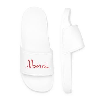 MAÎTRESSE. MERCI. MERCI MAÎTRESSE - Claquettes Homme - blanc - Devant