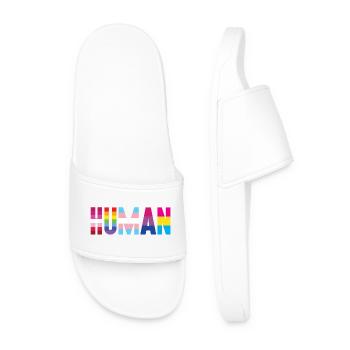 Mois de la fierté LGBT - Nous sommes tous humains - Claquettes Homme - blanc - Devant