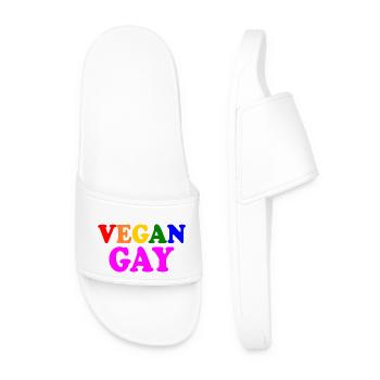 Vegan gay - Claquettes Homme - blanc - Devant