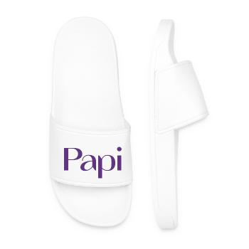 PAPY. FÊTE DES PÈRES. BONNE FÊTE PAPY. JE T'AIME. - Claquettes Homme - blanc - Devant