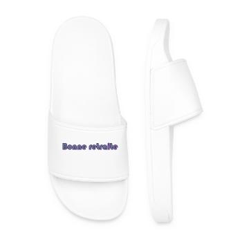 RETRAITE. BONNE RETRAITE. JOYEUSE RETRAITE - Claquettes Homme - blanc - Devant