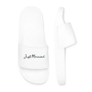 SAINT VALENTINE. bachelorette party. I LOVE YOU. I LOVE YOU. LOVE - Men’s Pool Sliders - white - Front