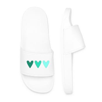 CŒUR. CŒURS. SAINT VALENTIN. LOVE. AMOUR. COUPLE. - Claquettes Homme - blanc - Devant
