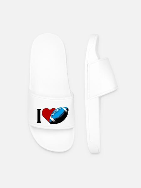I ♥️ American Football | I Love American Football - Männer Badelatschen - Weiß