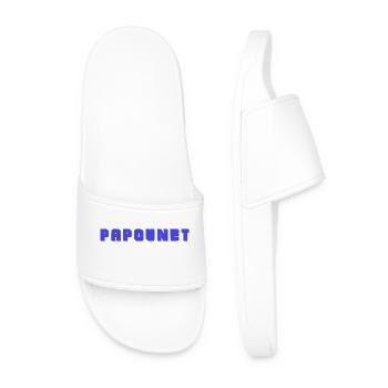 PAPOUNET. PAPA. FÊTE DES PÈRES. BONNE FÊTE PAPA - Claquettes Homme - blanc - Devant