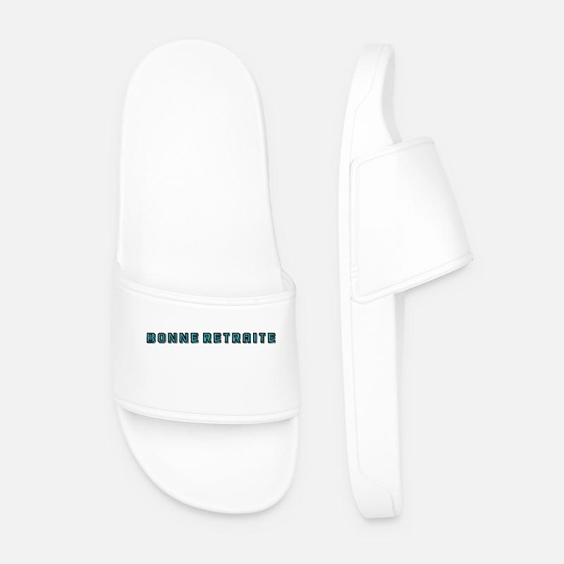 RETIREMENT. RETIREMENT. RETIRED. RETIREMENT - Men’s Pool Sliders - white