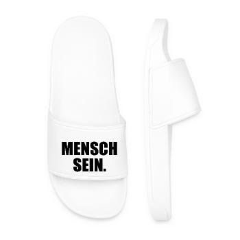 Mensch sein - Männer Badelatschen - Weiß - Vorne
