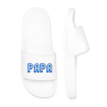 FROHER VATERTAG. PAPA. VATERTAG - Männer Badelatschen - Weiß - Vorne
