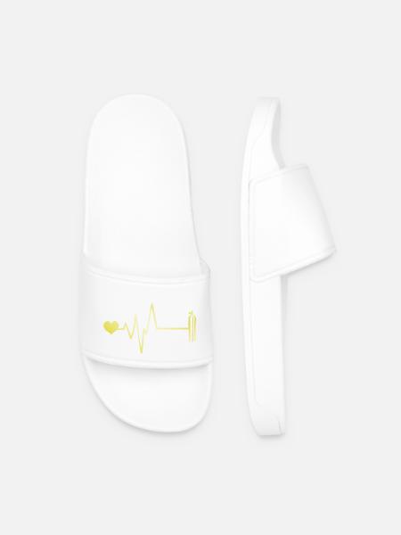 Oxygen Diving Heart Pulse - Men’s Pool Sliders - white