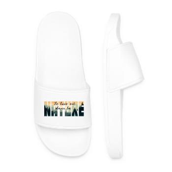 Luxury is in NATURE - Men’s Pool Sliders - white - Front