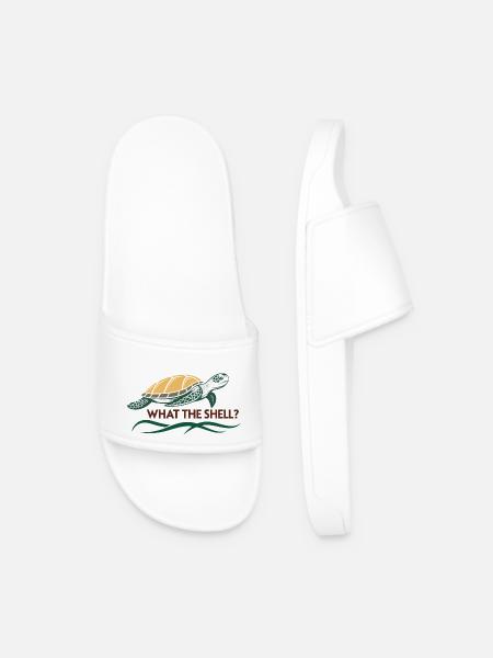 What the Shell? - Men’s Pool Sliders - white