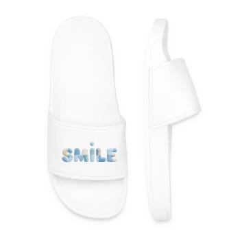 Lettrage Stitch Patch Smile - Claquettes Homme - blanc - Devant
