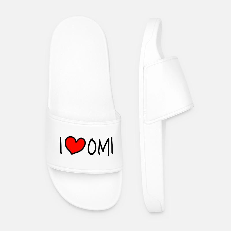 Ich liebe Oma  - Männer Badelatschen - Weiß